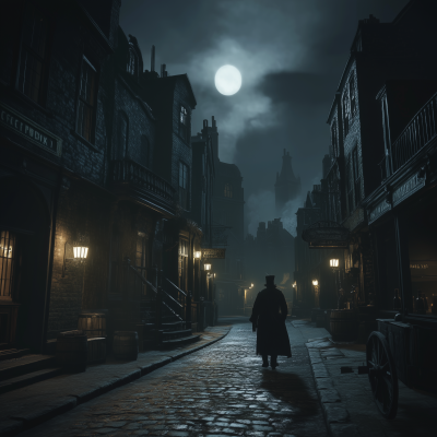 Victorian London Nightscape