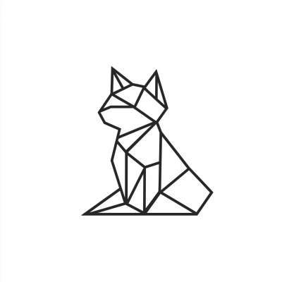 Origami Cat Logo