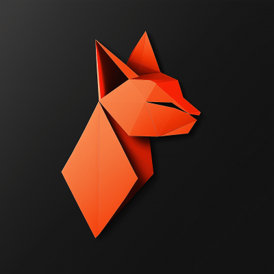 Simple Origami Cat Logo