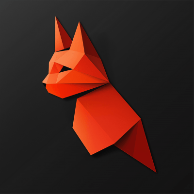 Simple Cat Origami Logo