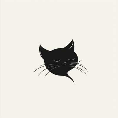 Simple Black Cat Logos