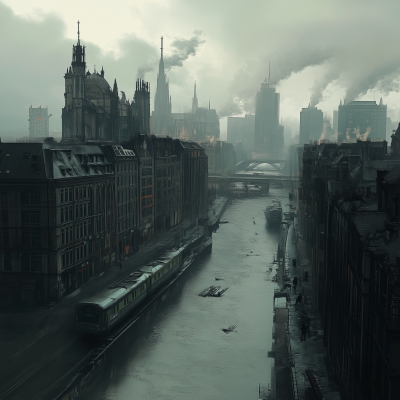 Dystopian German Cityscape