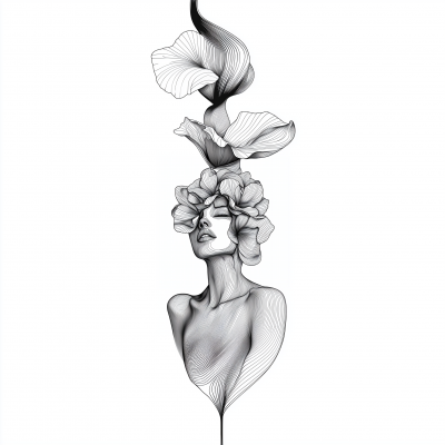Abstract Line Portrait