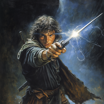 Frodo with Magic Weapon