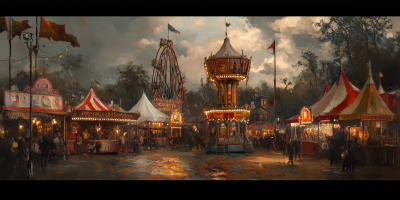 Victorian Fairground Scene