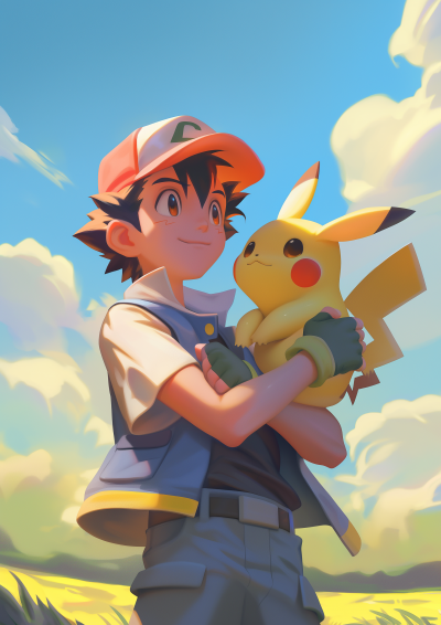 Ash with Pikachu