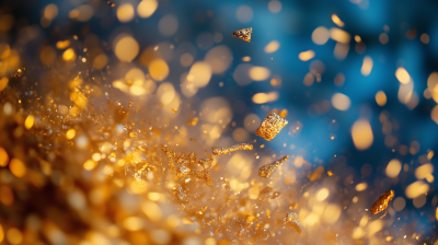 Abstract Golden Embers