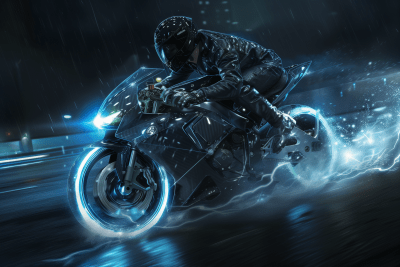 Cyber Motorcycle Rider