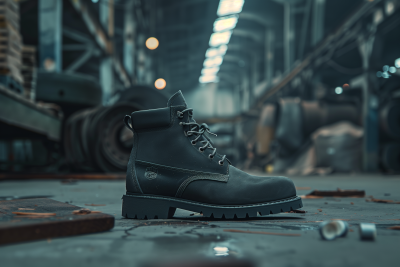 Dark Grey Boots in Workshop