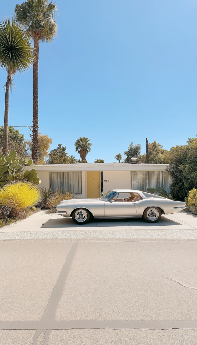 Retro House and Car