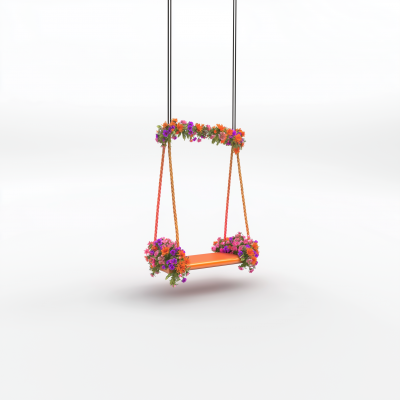 Vibrant Swing with Flowers