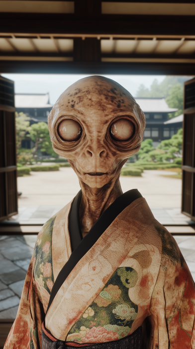 Creepy Alien in Kimono