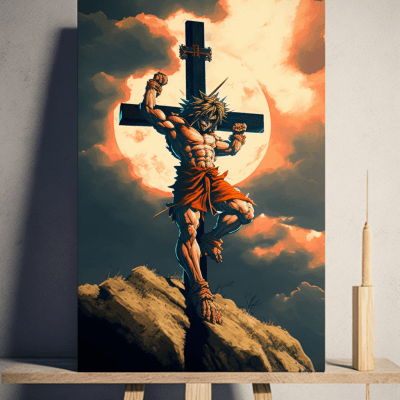 SS3 Goku on the Cross