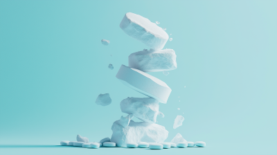 Stack of Smashed Medicine Pills