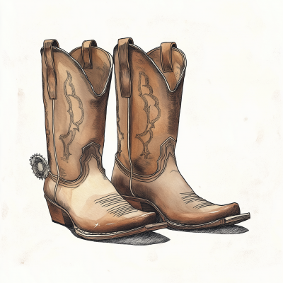 Illustration of Cowboy Boots