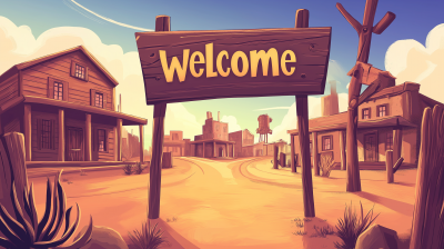 Cartoon Welcome Sign