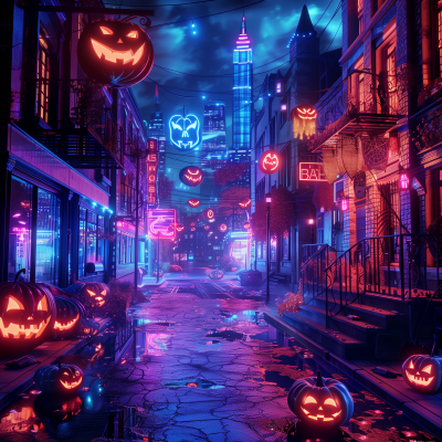 Cyberpunk Halloween Night