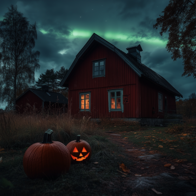 Halloween Evening in a Swedish Farmhouse