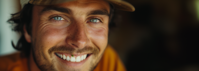 Smiling Man with Spinach