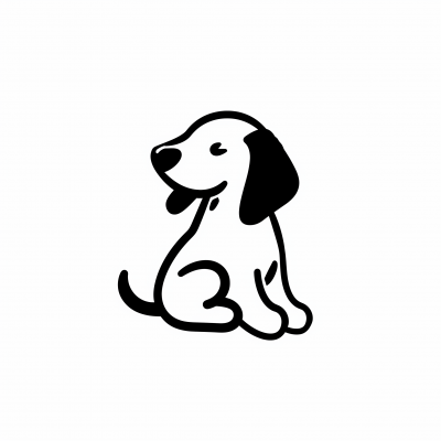 Modern Dog Sitting Logo