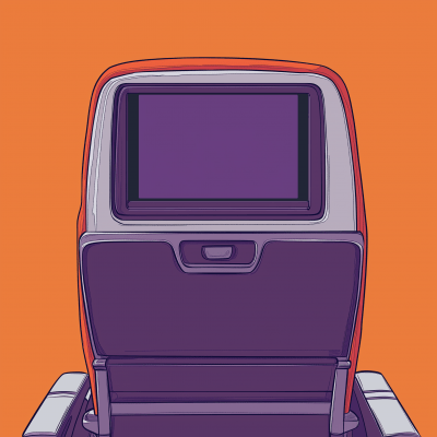 Airplane Headrest Illustration