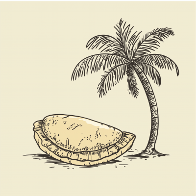 Empanada and Palm Tree