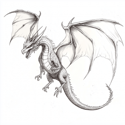 Fierce Dragon in Flight