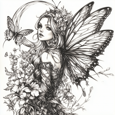 Gothic Fairy Illustration