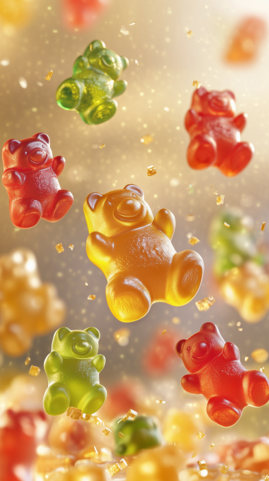 Colorful Gummy Bears Poster