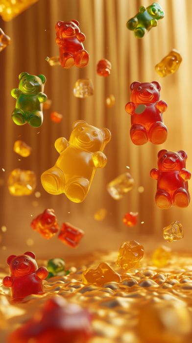 Colorful Gummy Bears Poster