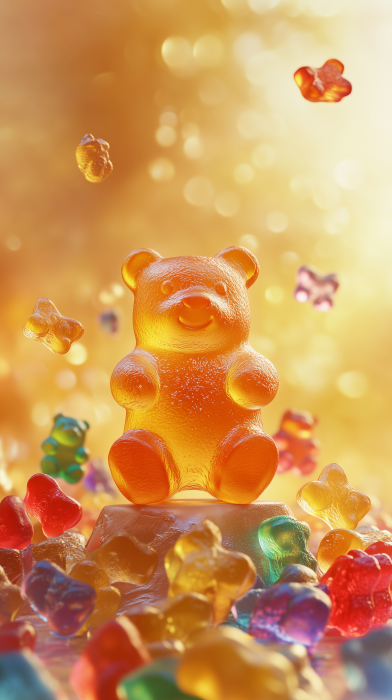 Colorful Gummy Bears Poster