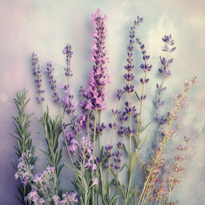 Lavender Blossoms with Herbs