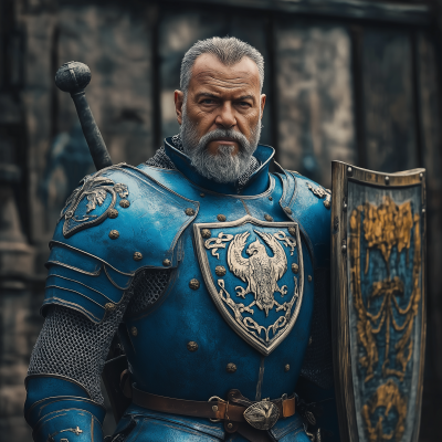 Knight in Blue Armor