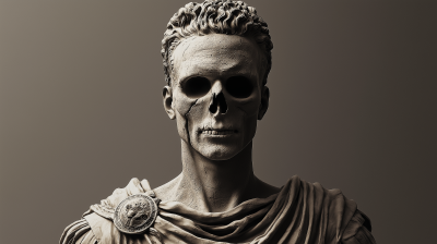 Abstract Roman Emperor with Skull