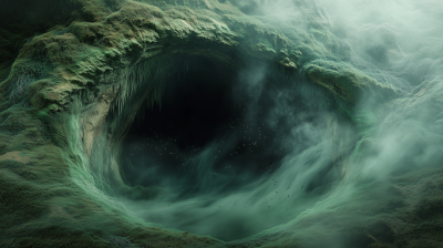 Misty Cave Entrance