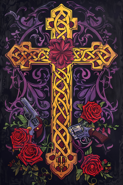 Celtic Cross with Roses
