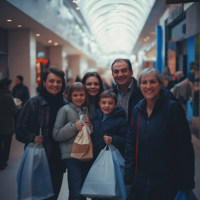 Smiling People Shopping