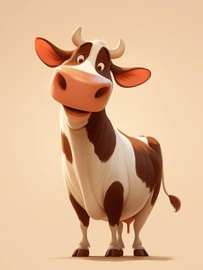 Lively Cow Portrait
