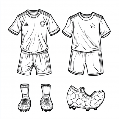 Football Kit Coloring Page