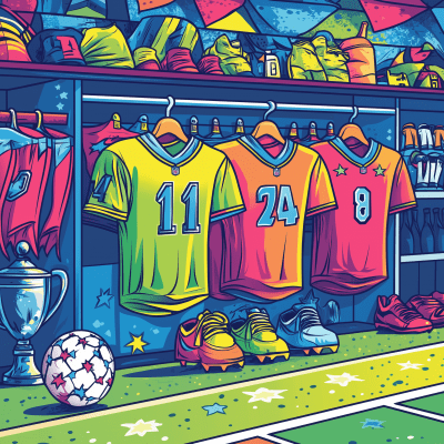 Vibrant Football Illustration