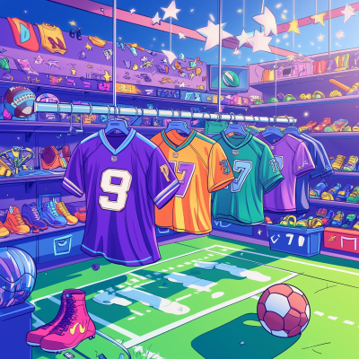 Vibrant Football Illustration