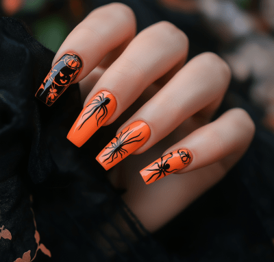 Elegant Halloween Nail Art