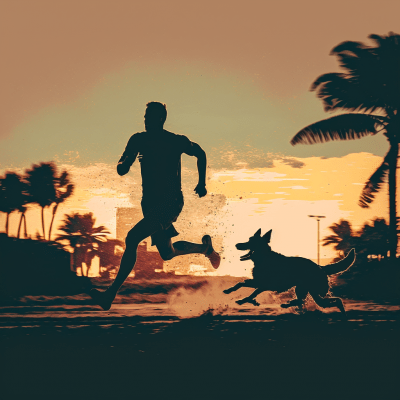 Running at Sunset