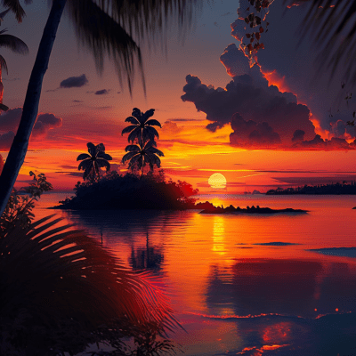 Paradise Island Sunset