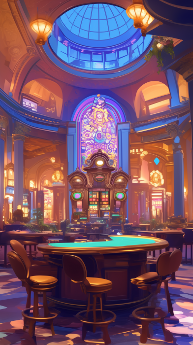 Pixar Style Casino Interior