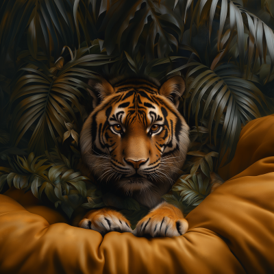 Realistic Tiger in the Jungle