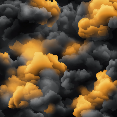 Hyper Realistic Yellow and Black Clouds