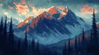 Stylized Mountainscape