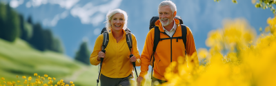 Sporty Couple Hiking