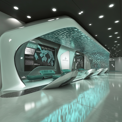 Futuristic Exhibition Booth Inspired by KAFD Metro Station